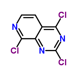 2,4,8-三氯吡啶并[3,4-d]嘧啶结构式