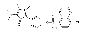 8-hydroxyquinoline-5-sulphonic acid, compound with 4-(dimethylamino)-1,2-dihydro-1,5-dimethyl-2-phenyl-3H-pyrazol-3-one (1:1) picture