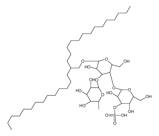 [(2S,3R,4S,5S,6R)-3,5-dihydroxy-2-[(2R,3R,4R,5R,6R)-5-hydroxy-2-(hydroxymethyl)-6-(2-tetradecylhexadecoxy)-4-[(2S,3S,4R,5S,6S)-3,4,5-trihydroxy-6-methyloxan-2-yl]oxyoxan-3-yl]oxy-6-(hydroxymethyl)oxan-4-yl] hydrogen sulfate Structure