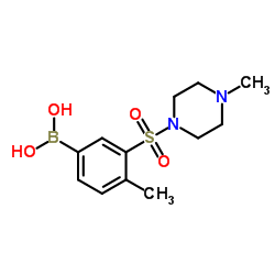(4-Methyl-3-((4-Methylpiperazin-1-yl)sulfonyl)phenyl)boronic acid结构式