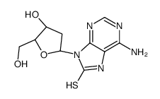 6-amino-9-[(2R,4S,5R)-4-hydroxy-5-(hydroxymethyl)oxolan-2-yl]-7H-purine-8-thione Structure