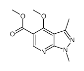 4-甲氧基-1,3-二甲基-1H-吡唑并[3,4-b]吡啶-5-羧酸甲酯结构式