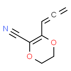 1,4-Dioxin-2-carbonitrile, 5,6-dihydro-3-(1,2-propadienyl)- (9CI) Structure