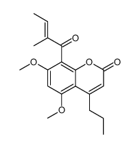 5,7-dimethoxy-4-propyl-8-tigloylcoumarin Structure