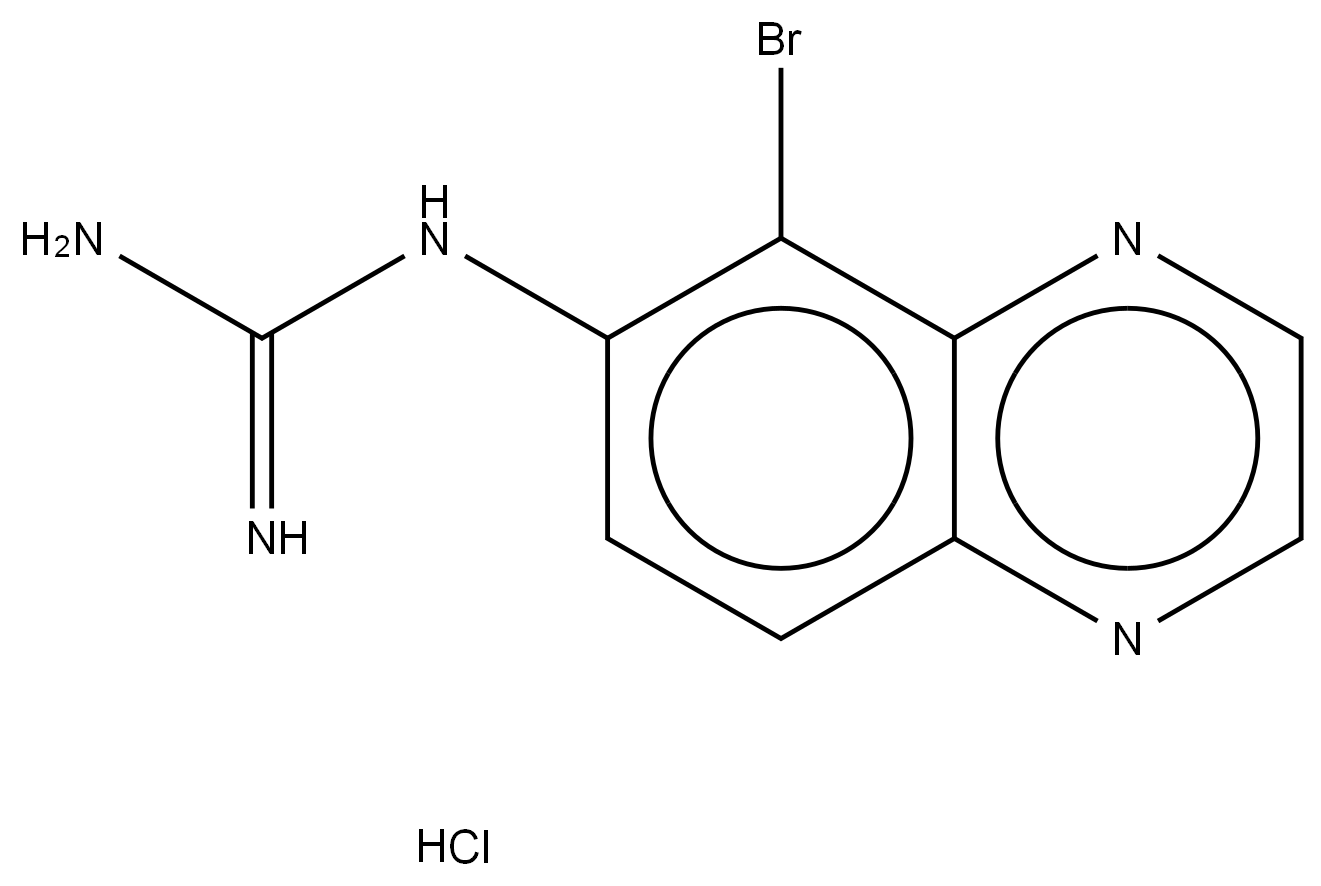 N-(5-Bromo-6-quinoxalinyl)quanidine Hydrochloride structure