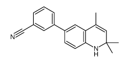 3-(2,2,4-trimethyl-1H-quinolin-6-yl)benzonitrile结构式