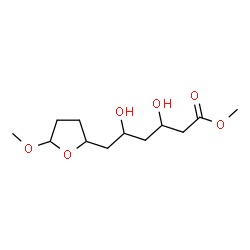 β,δ-Dihydroxy-5-methoxy-2,3,4,5-tetrahydro-2-furanhexanoic acid methyl ester Structure