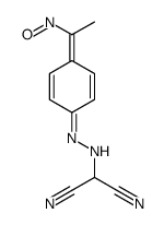 2-[2-[4-(1-nitrosoethylidene)cyclohexa-2,5-dien-1-ylidene]hydrazinyl]propanedinitrile Structure