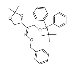 2-(tert-Butyl-diphenyl-silanyloxy)-1-((R)-2,2-dimethyl-[1,3]dioxolan-4-yl)-ethanone O-benzyl-oxime Structure