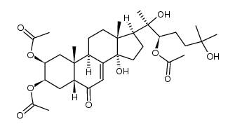 ecdysterone 2β,3β,22R-triacetate结构式