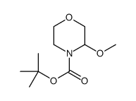 2-Methyl-2-propanyl 3-methoxy-4-morpholinecarboxylate结构式