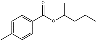 Benzoic acid, 4-Methyl-, 1-Methylbutyl ester Structure