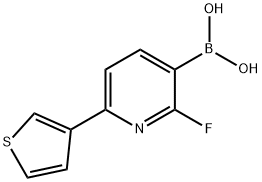 2-Fluoro-6-(3-thienyl)pyridine-3-boronic acid结构式