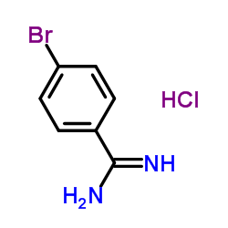 4-Bromobenzenecarboximidamide hydrochloride (1:1) Structure