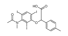 2-[3-[acetyl(methyl)amino]-2,4,6-triiodophenoxy]-2-(4-methylphenyl)acetic acid Structure