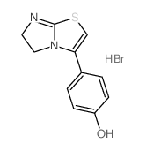 Phenol,4-(5,6-dihydroimidazo[2,1-b]thiazol-3-yl)-, hydrobromide (1:1) Structure