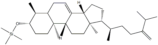 Trimethyl[[4α-methylergosta-7,24(28)-dien-3β-yl]oxy]silane结构式