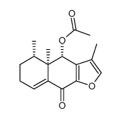 (4S)-4β-Acetoxy-4a,5,6,7-tetrahydro-3,4aβ,5β-trimethylnaphtho[2,3-b]furan-9(4H)-one Structure