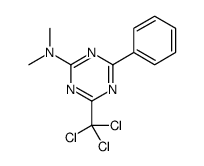 N,N-dimethyl-4-phenyl-6-(trichloromethyl)-1,3,5-triazin-2-amine结构式