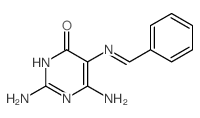 4(3H)-Pyrimidinone,2,6-diamino-5-[(phenylmethylene)amino]- structure