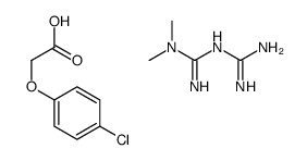 (p-chlorophenoxy)acetic acid, compound with 1,1-dimethylbiguanide (1:1) structure