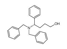 (4S)-N,N-(dibenzyl)-4-amino-4-phenyl-1-butanol结构式