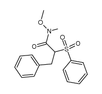 N-methoxy-N-methyl-3-phenyl-2-(phenylsulfonyl)propanamide Structure
