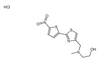 2-[methyl-[[2-(5-nitrothiophen-2-yl)-1,3-thiazol-4-yl]methyl]amino]ethanol,hydrochloride Structure