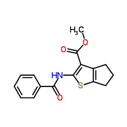 Methyl 2-(benzoylamino)-5,6-dihydro-4H-cyclopenta[b]thiophene-3-carboxylate Structure