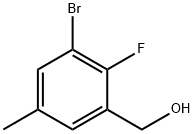 3-Bromo-2-fluoro-5-methylbenzyl alcohol结构式