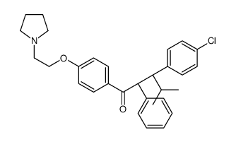 (2R,3S)-3-(4-chlorophenyl)-4-methyl-2-phenyl-1-[4-(2-pyrrolidin-1-ylethoxy)phenyl]pentan-1-one结构式