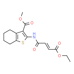 methyl 2-[(4-ethoxy-4-oxo-2-butenoyl)amino]-4,5,6,7-tetrahydro-1-benzothiophene-3-carboxylate结构式