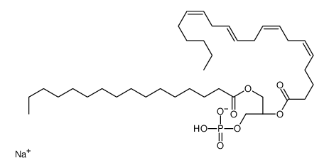 sodium,[(2R)-3-hexadecanoyloxy-2-[(5Z,8Z,11Z,14Z)-icosa-5,8,11,14-tetraenoyl]oxypropyl] hydrogen phosphate Structure