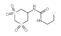 Urea,N-(2-chloroethyl)-N'-(1,1,3,3-tetraoxido-1,3-dithian-5-yl)- structure