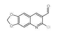 6-氯-[1,3]二氧代并[4,5-g]喹啉-7-甲醛结构式