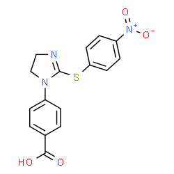 4-(2-[(4-NITROPHENYL)SULFANYL]-4,5-DIHYDRO-1H-IMIDAZOL-1-YL)BENZENECARBOXYLIC ACID structure