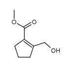 1-Cyclopentene-1-carboxylic acid, 2-(hydroxymethyl)-, methyl ester (9CI)结构式