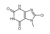 8-chloro-7-methyl-3,7-dihydro-purine-2,6-dione结构式
