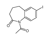 1-acetyl-7-iodo-4,5-dihydro-3H-1-benzazepin-2-one结构式