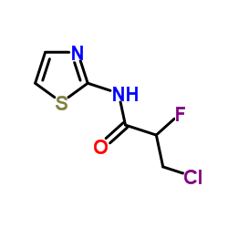 3-Chloro-2-fluoro-N-(1,3-thiazol-2-yl)propanamide结构式