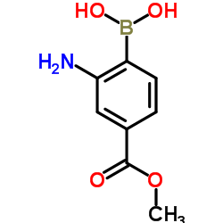 2-氨基-4-甲氧基羰基苯基硼酸盐酸盐结构式