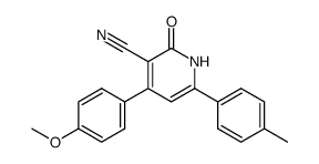 3-Cyan-4-(p-methoxyphenyl)-6-(p-methylphenyl)-2-pyridon Structure