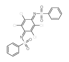 Benzenesulfonamide,N,N'-(2,3,5,6-tetrachloro-2,5-cyclohexadiene-1,4-diylidene)bis- (9CI) Structure