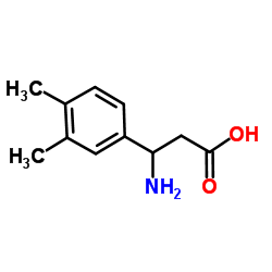 3-氨基-3-(3,4-二甲基苯基)丙酸结构式