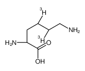 (2S)-2,6-diamino-4,5-ditritiohexanoic acid Structure