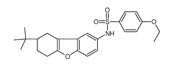 N-(8-tert-butyl-6,7,8,9-tetrahydrodibenzofuran-2-yl)-4-ethoxybenzenesulfonamide结构式