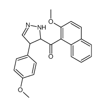 (2-methoxy-1-naphthyl) [4-(p-methoxyphenyl)-2-pyrazolin-5-yl] ketone Structure