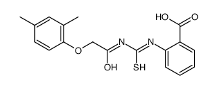 2-[[2-(2,4-dimethylphenoxy)acetyl]carbamothioylamino]benzoic acid Structure