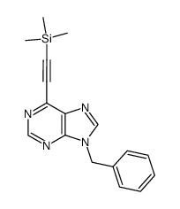 9-benzyl-6-[(trimethylsilyl)ethynyl]purine Structure