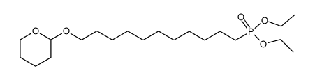 diethyl 11-[(2-tetrahydro-2H-pyranyl)oxy]undecyl-phosphonate Structure